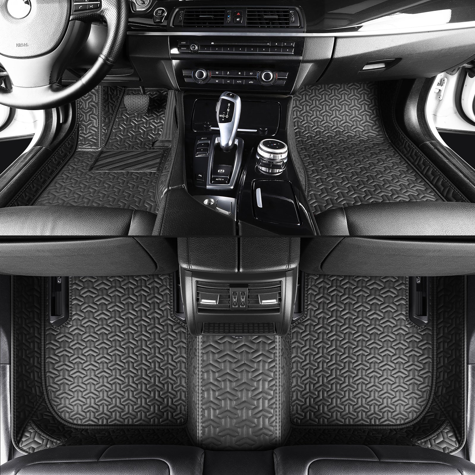 Trident Tread Car Floor Mats: Waterproof, suitable for all weather conditions and seasons, with customizable logos