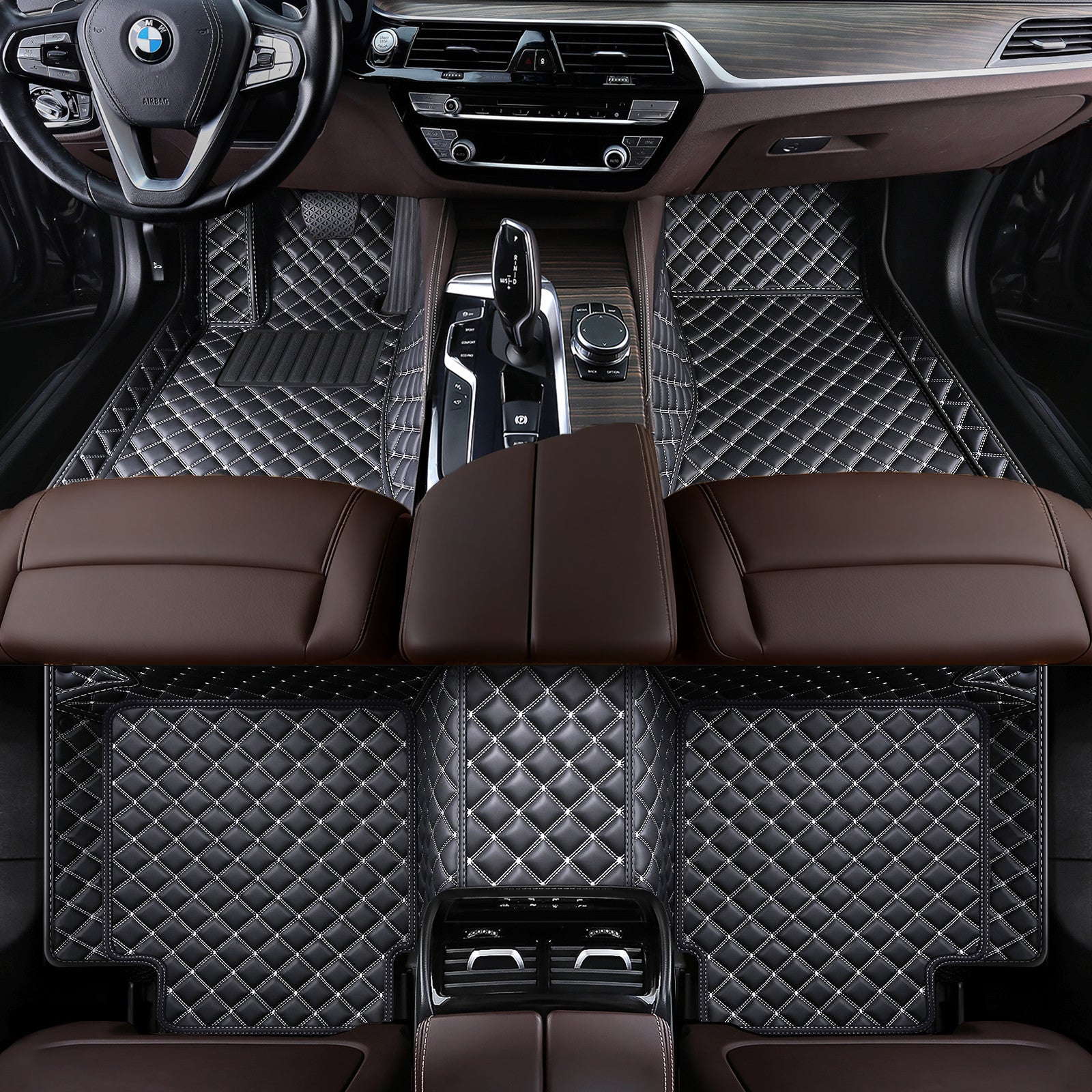 Square Car Floor Mats, With Logo Full Coverage Mats