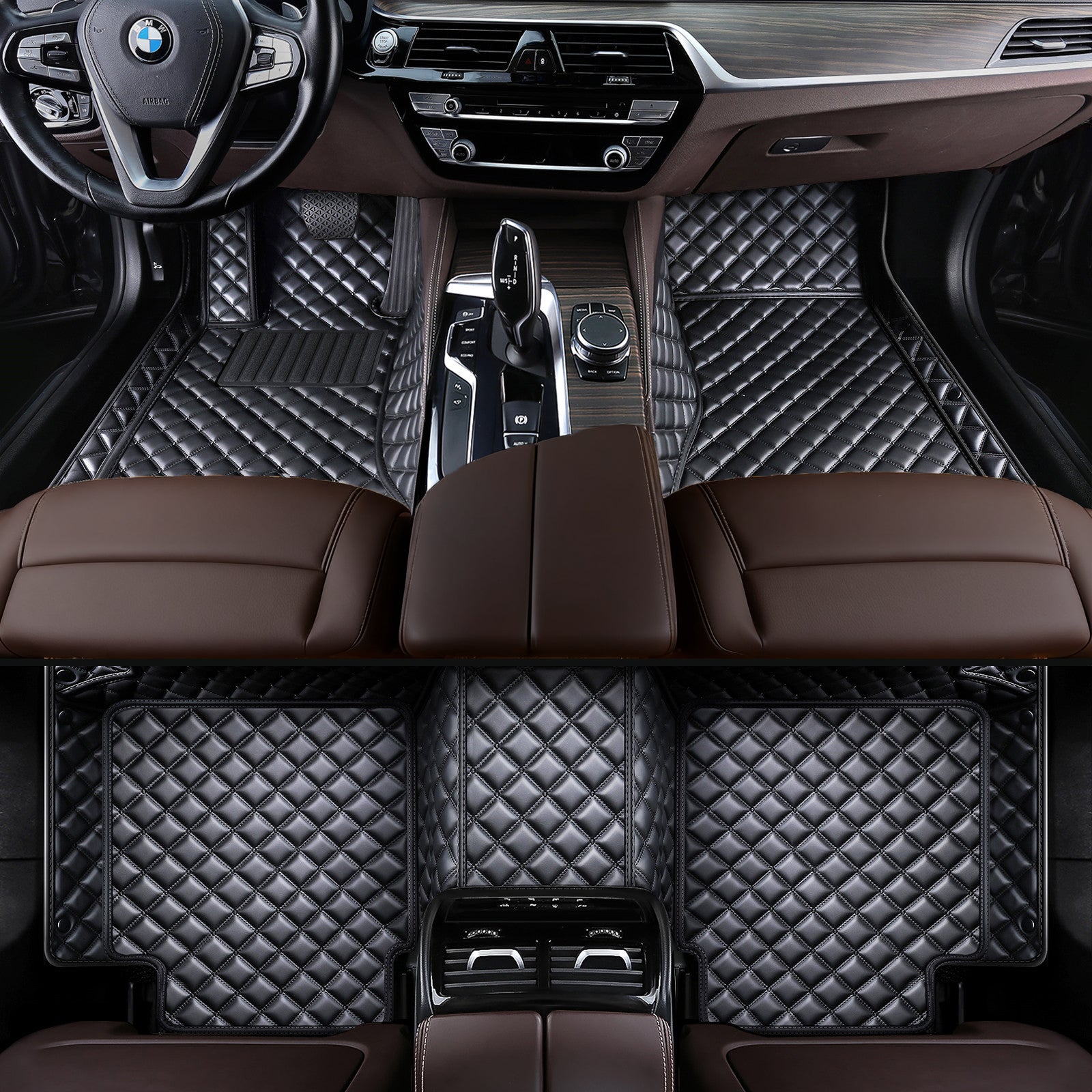 Square Car Floor Mats, With Logo Full Coverage Mats