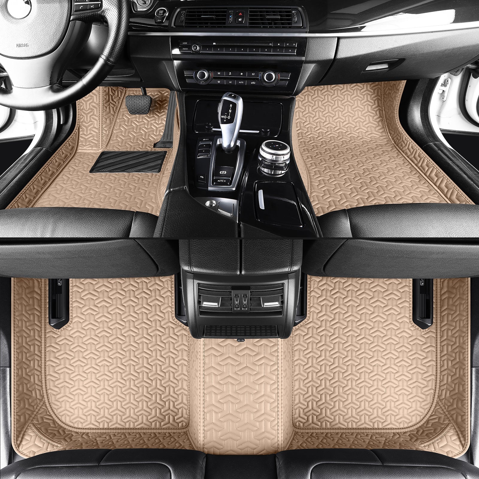 Trident Tread Car Floor Mats: Waterproof, suitable for all weather conditions and seasons, with customizable logos