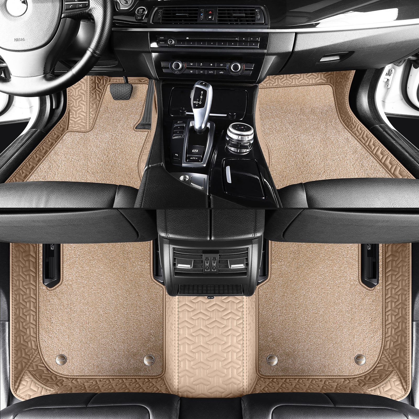 Trident Tread Custom Car Floor Mats With carpet With Logo