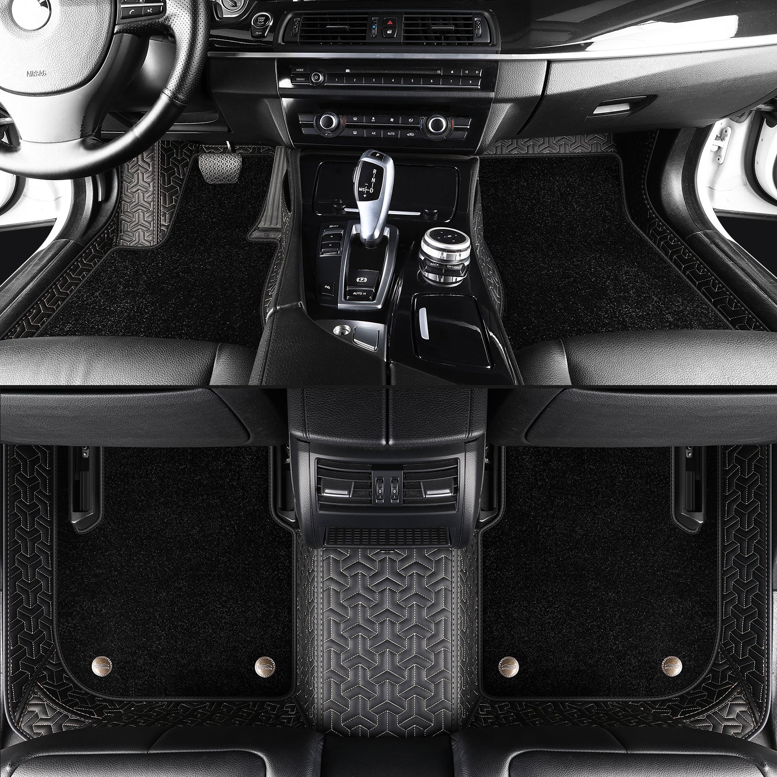 Trident Tread Custom Car Floor Mats With carpet With Logo