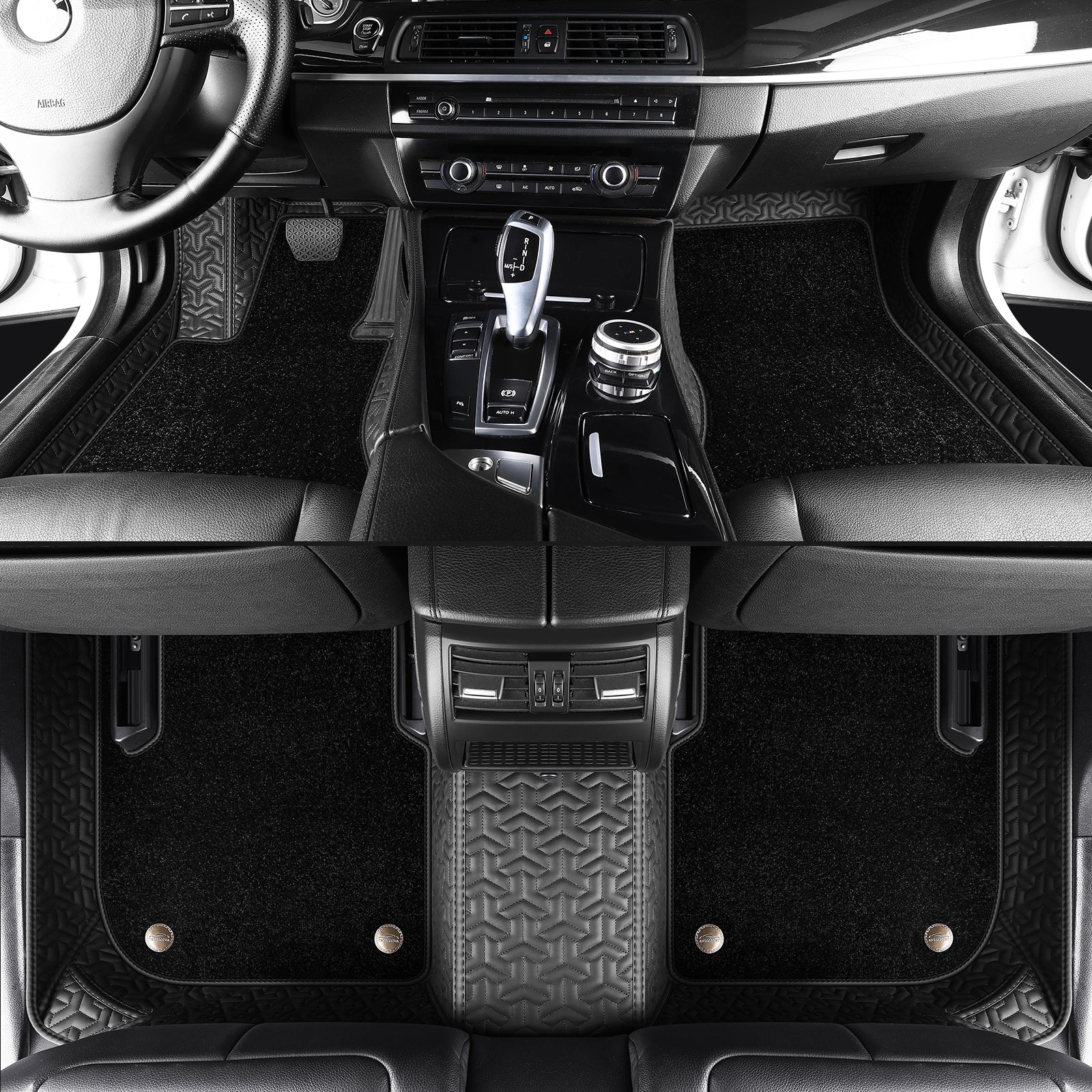 Trident Tread Custom Car Floor Mats With carpet With Logo