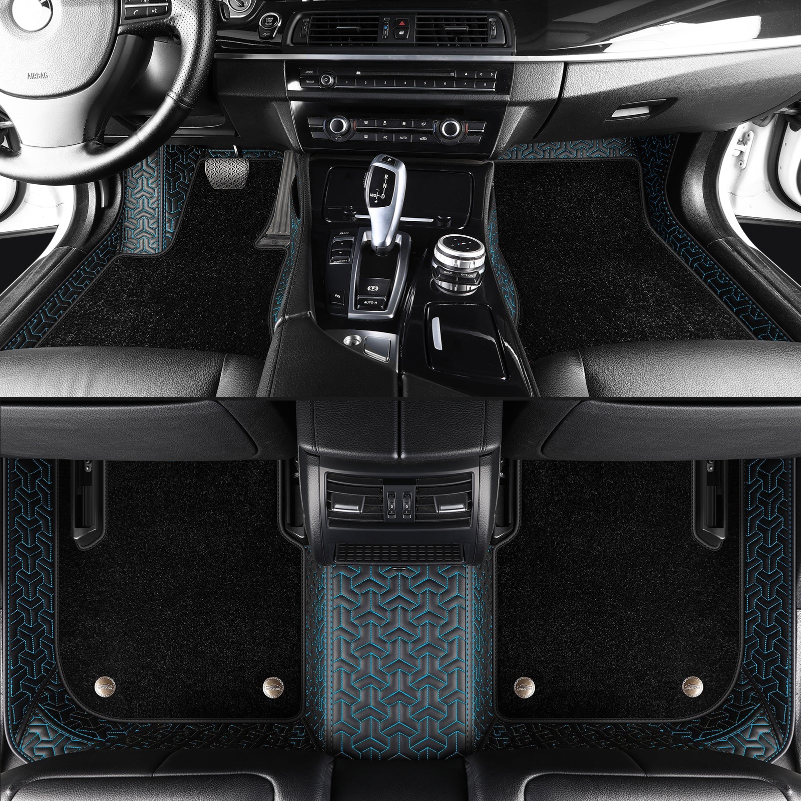Trident Tread Custom Car Floor Mats With carpet With Logo