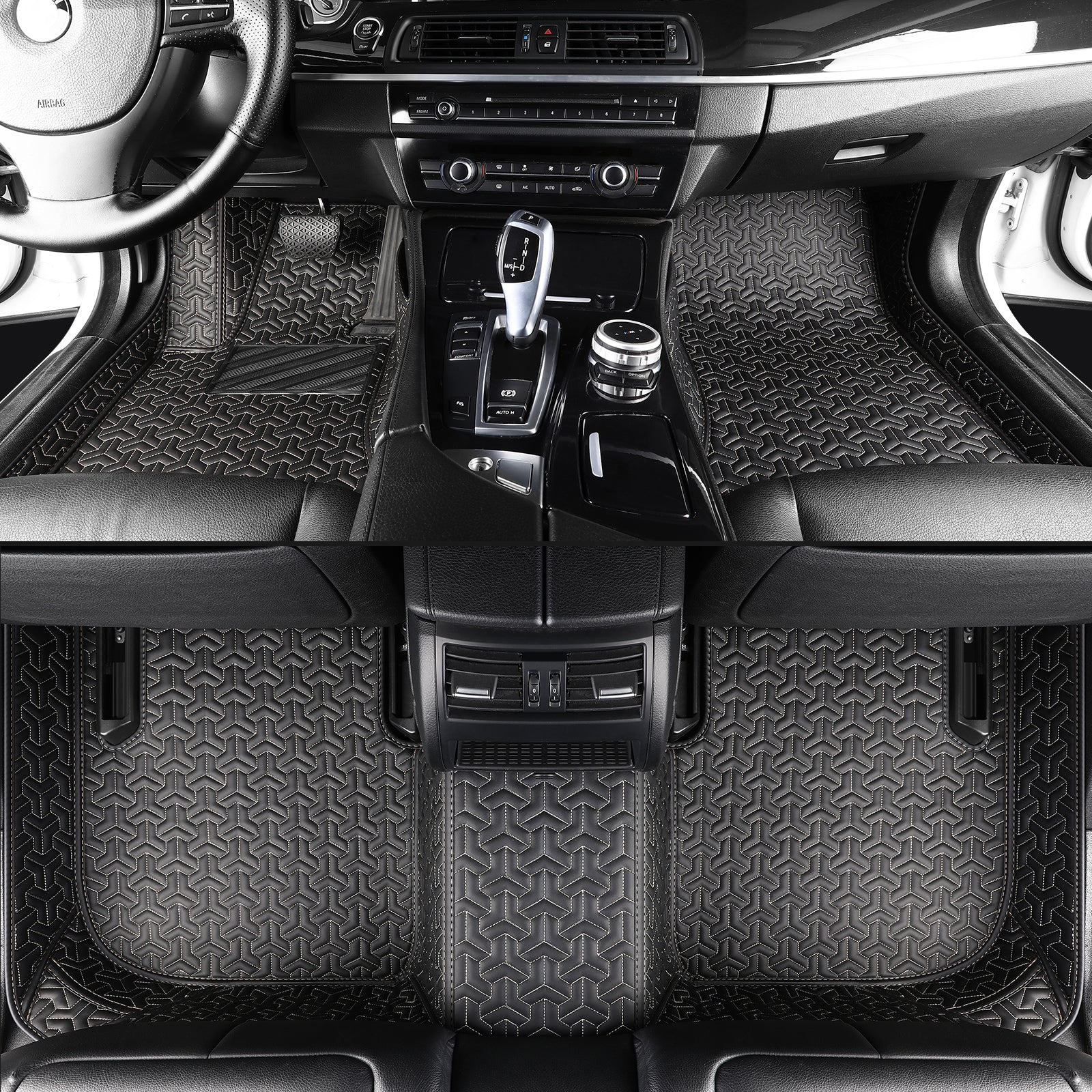 Trident Tread Car Floor Mats: Waterproof, suitable for all weather conditions and seasons, with customizable logos