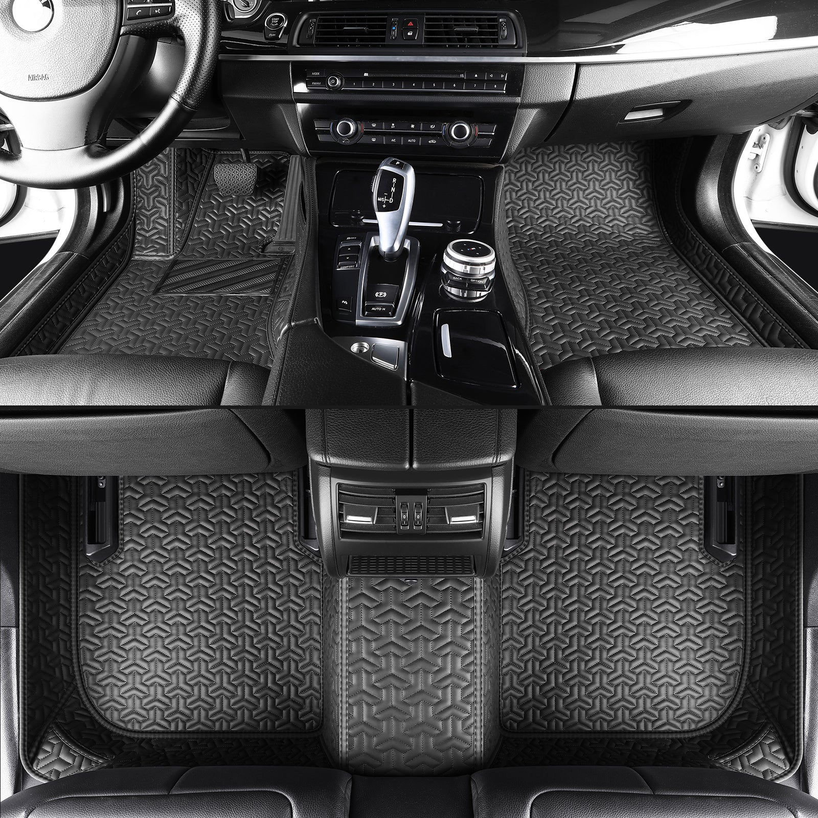 Trident Tread Car Floor Mats: Waterproof, suitable for all weather conditions and seasons, with customizable logos