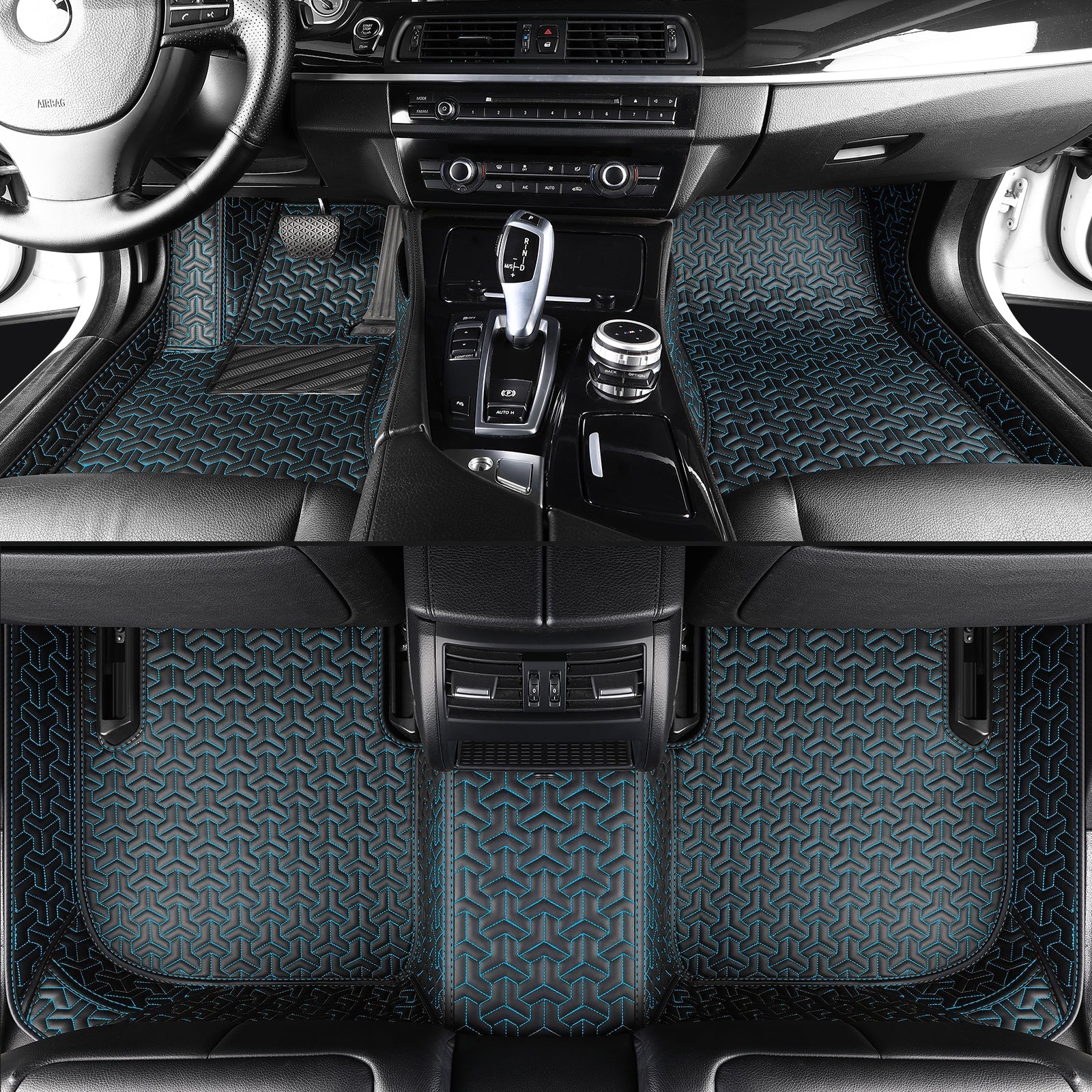 Trident Tread Car Floor Mats: Waterproof, suitable for all weather conditions and seasons, with customizable logos