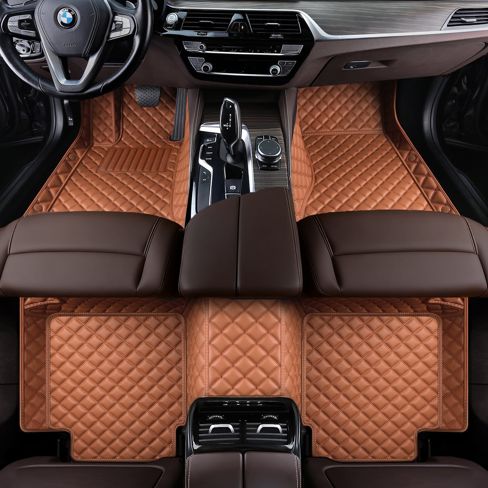 Square Car Floor Mats, With Logo Full Coverage Mats