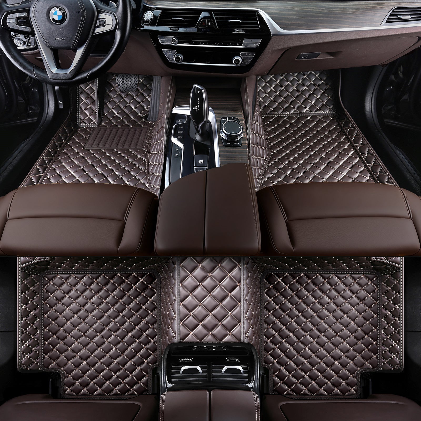Square Car Floor Mats, With Logo Full Coverage Mats