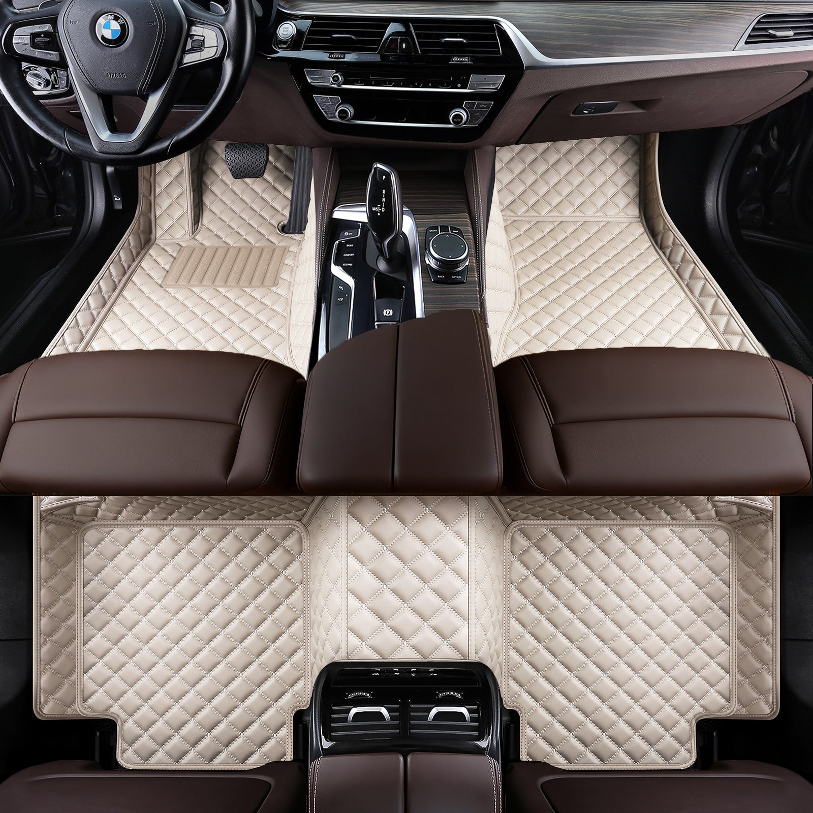 Square Car Floor Mats, With Logo Full Coverage Mats